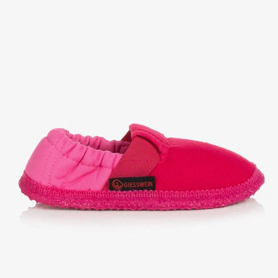 Giesswein Kids' Girls Pink Cotton Elasticated Slippers