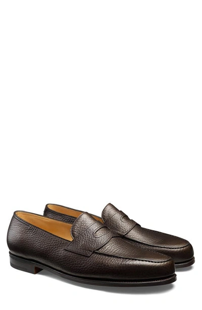 John Lobb Lopez Moorland Loafer In Burnt Umber