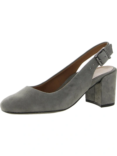 Vionic Nareen Womens Suede Slingback Pumps In Grey