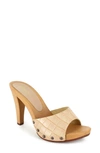 Candies Antonella Slide Sandal In Beige Croco
