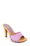 Candies Antonella Slide Sandal In Lillac Leather