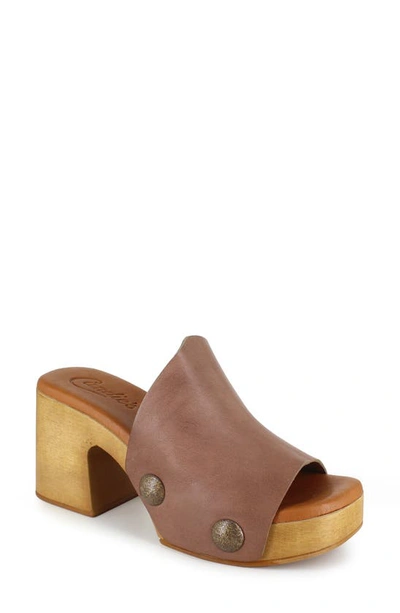 Candies Fatima Platform Slide Sandal In Brown