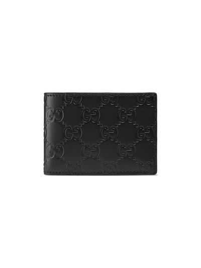Gucci Signature Leather Bi-fold Wallet In Black