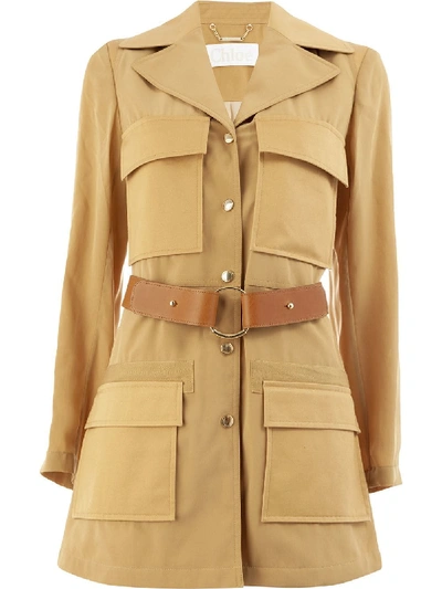 Chloé Patch Pocket Jacket In Brown