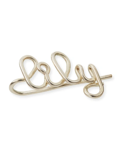 Atelier Paulin Personalized 7-letter Wire Earring Cuff, Sterling Silver, Left