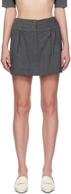 The Garment Pisa Mini Skirt In Grey Melange 602