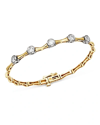 Bloomingdale's Diamond Five Bezel Bracelet In 14k White & Yellow Gold, 1.0 Ct. T.w. - 100% Exclusive In White/gold
