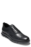 Cole Haan 'zerogrand' Wingtip Oxford In Black Leather/ Black