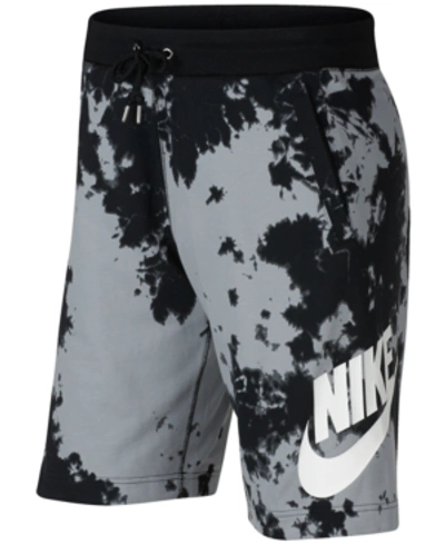 Nike Men's Sportswear Tie-dyed Shorts In Wolf Grey ModeSens