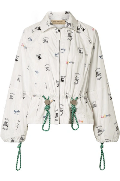 Burberry Poole Triple Archive Logo Print Windbreaker Jacket In Multicolour