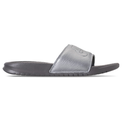 women's nike benassi just do it metallic slide sandals