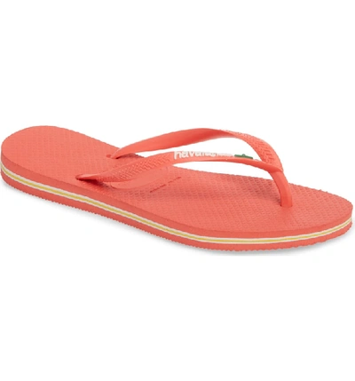 Havaianas Slim Brazil Flip Flop In Coral