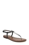 Sam Edelman Gigi Sandal In Soft Silver/ Black