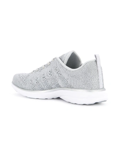 Apl Athletic Propulsion Labs Perforated Lace In Metallic Silver/white