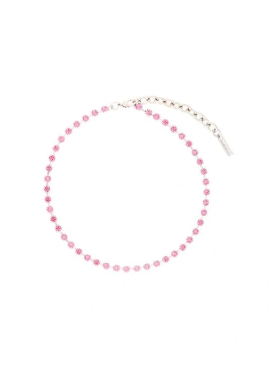 We11 Done We11done Embellished Short Necklace - Pink
