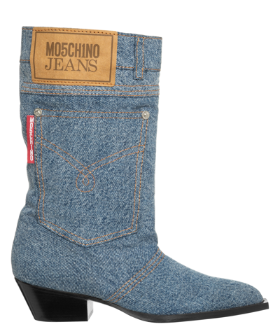 M05ch1n0 Jeans Boots In Blue