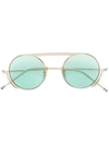 Thom Browne Tb111 Round-frame Sunglasses In Metallic