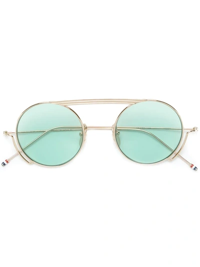 Thom Browne Tb111 Round-frame Sunglasses In Metallic