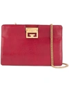 Givenchy Flat Grained Evening Clutch In Red