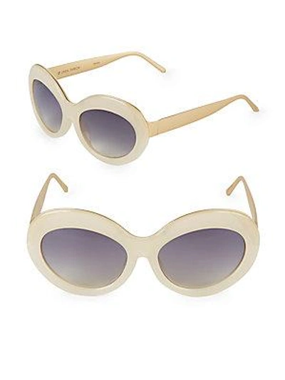 Linda Farrow 57mm Butterfly Sunglasses In Yellow