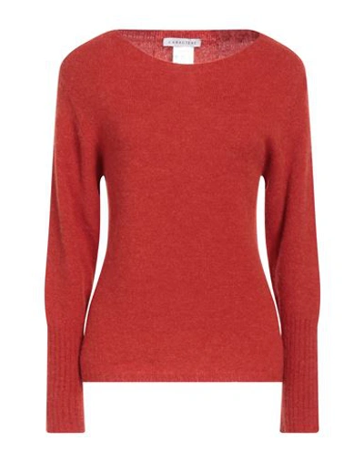 Caractere Caractère Woman Sweater Rust Size L Polyamide, Polyacrylic, Alpaca Wool, Wool, Elastane In Red