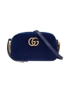 Gucci Gg Marmont Velvet Small Shoulder Bag In 4511