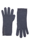 Brunello Cucinelli Monili Detail Cashmere Gloves In Night