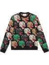 Gucci Panther Face Wool Sweater In Black