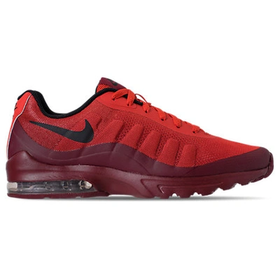 Nike Men's Air Max Invigor Print Running Sneakers From Finish Line In Habanero Red/black-team R