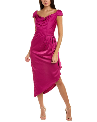 Theia Ellery Cowl Neck Gown In Purple