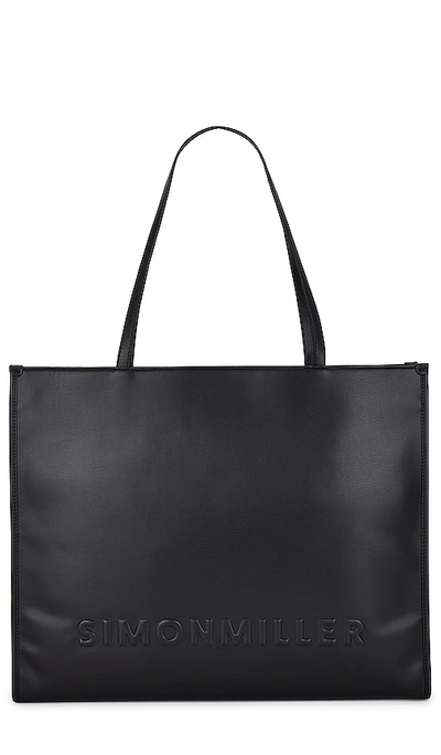 Simon Miller Studio Logo Leather Tote Bag In Black