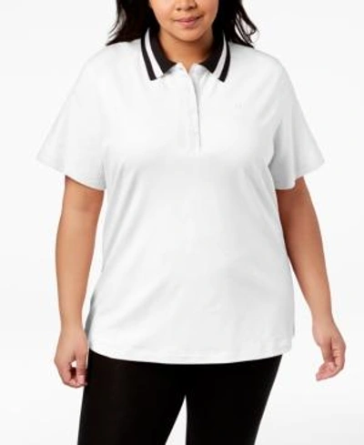 Calvin Klein Performance Plus Size Polo In White