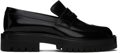 Maison Margiela Tabi Slip-on Leather Loafers In Black