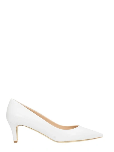 The Seller White Leather Pumps
