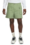 Nike Woven P44 Cargo Shorts In Oil Green/ White