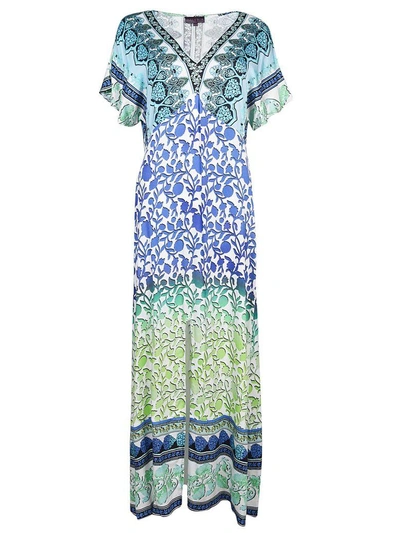 Hale Bob Marai Kimono Maxi Dress In Blue