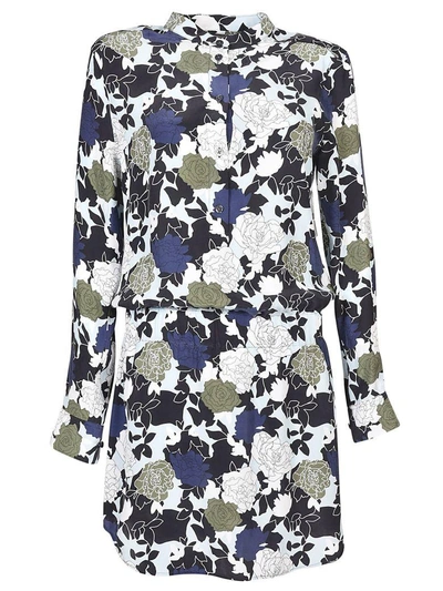 Equipment Floral Print Shirt Dress In Multicolor