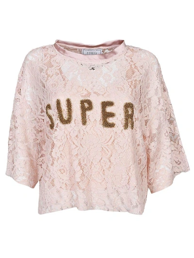 Forte Couture Super Lace Blouse In Pink