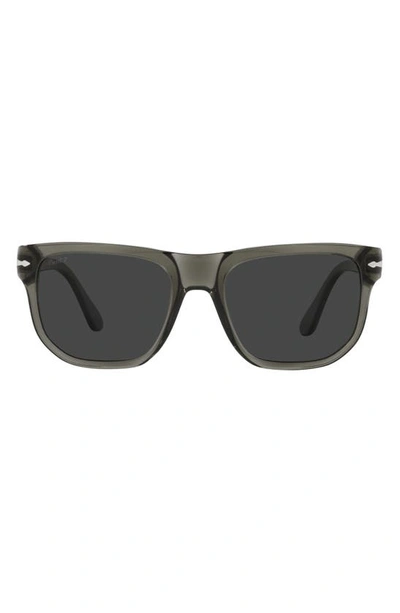 Persol 55mm Polarized Square Sunglasses In Grey/gray Polarized Solid