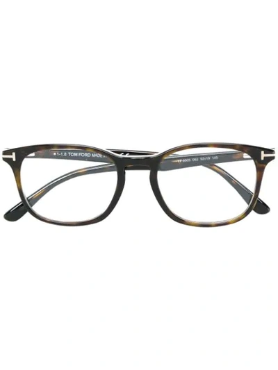 Tom Ford Square Frame Glasses In Grey
