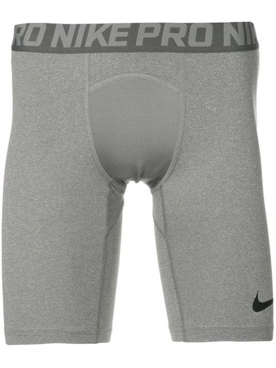 Nike Pro Fitted Shorts In Grey