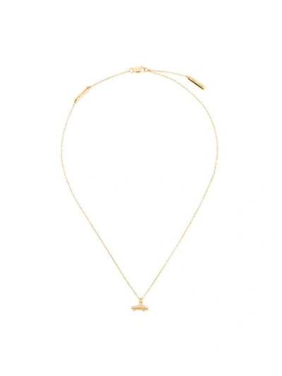 Marc Jacobs Nyc Taxi Necklace In Metallic