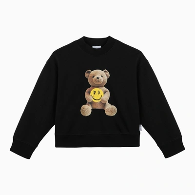 Palm Angels Kids' Pa Smiley Bear Black Sweatshirt