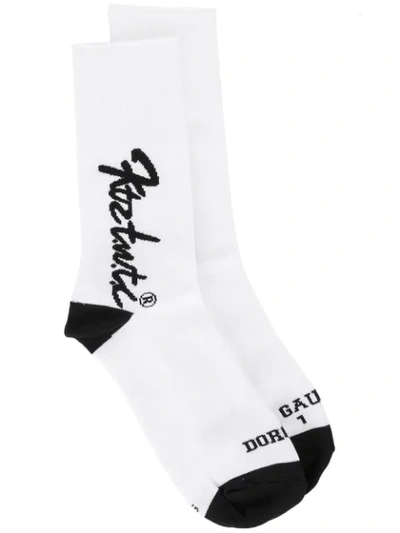 Ktz Embroidered Socks In White