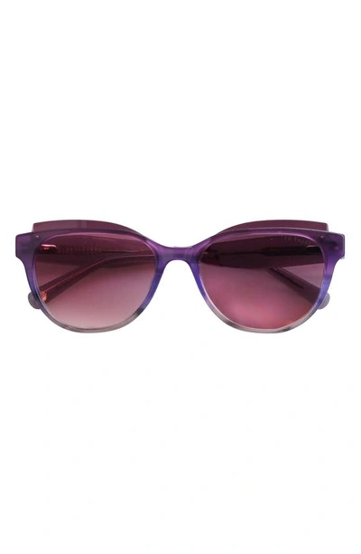 Ted Baker 57mm Cat Eye Sunglasses In Purple
