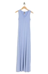 Go Couture V-neck Sleeveless Maxi Dress In Nile Blue