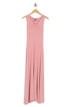 Go Couture V-neck Sleeveless Maxi Dress In Blush
