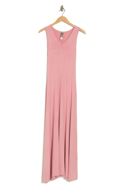 Go Couture V-neck Sleeveless Maxi Dress In Blush