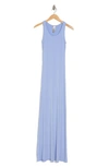 Go Couture Tie-dye Racerback Maxi Dress In Serenity