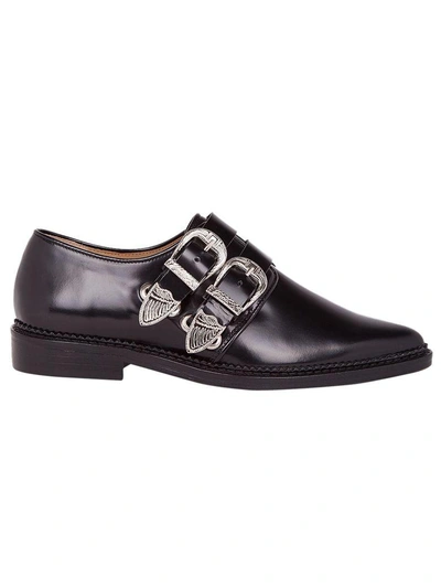 Toga Double-buckle Monk Shoes In Black